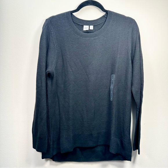 GAP Bella Crew Lightweight Pullover Sweater, True Black, Large NWT - Picture 5 of 15
